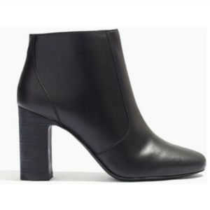 MADEWELL Sutton Leather Block Heel Ankle Bootie